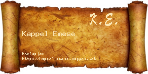 Kappel Emese névjegykártya